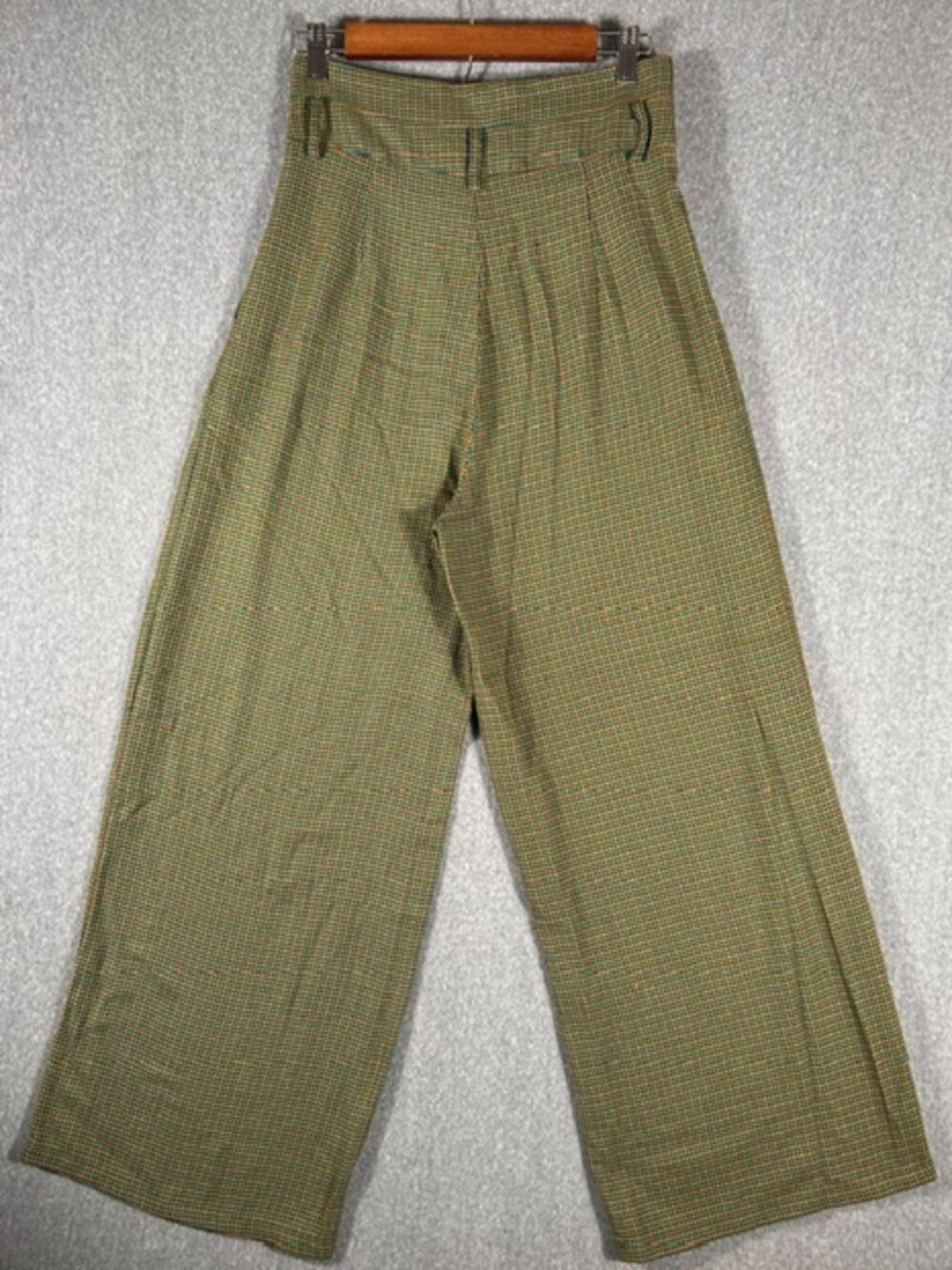 Cider Women’s Sz: Medium Olive Green Hight Waist Wide Leg Dress Pant Trouser - Picture 4 of 7